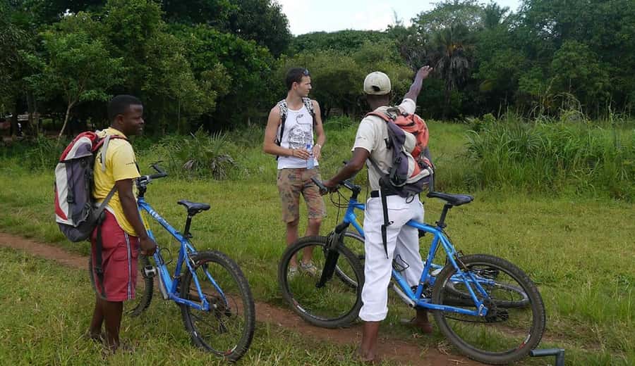 Diani Beach: Village tour on a bike with hotel pick-up - A public school and a more personal view of Diani