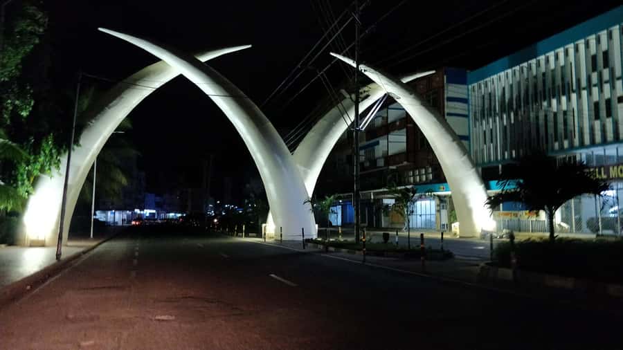 Mombasa: Private City Tour with Fort Jesus & Haller Park - Starting with the Elephant Tusks on Mama Ngina Drive