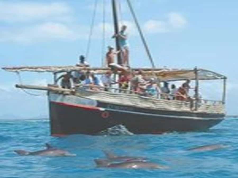 Mombasa: Snorkeling, Dolphin watching, seafood lunch. - Setting out from Shimoni by dhow or fiber boat