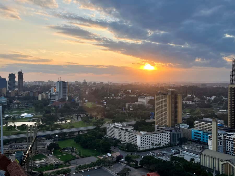 Nairobi: City Site-Seeing Bus Tour - The KICC helipad and Nairobi from above