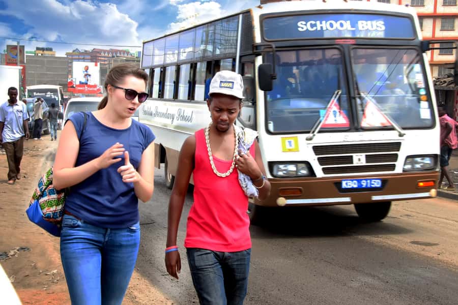 Nairobi Storytelling Tour with Former Street Kids - Meeting the guides at Kencom