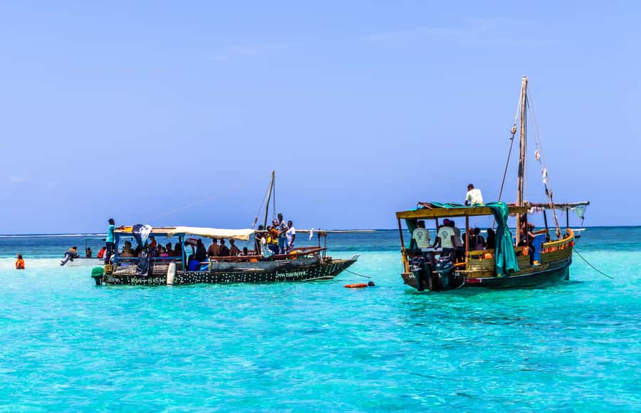 Wasini Island: Dolphin Spotting & Snorkel at Kisite Mpunguti - Sailing south in a traditional dhow